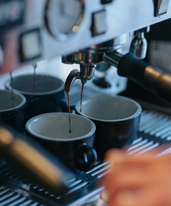 Barista making a fresh coffee